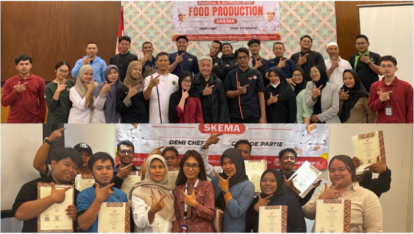 Antusiasme Tinggi! Seluruh Peserta Pelatihan & Sertifikasi Chef BNSP  Dinyatakan Kompeten